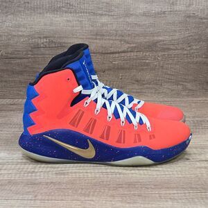 Nike ID Hyperdunk 2016 Men's Size 12 Bright Orange Blue Sneakers (881841-991)